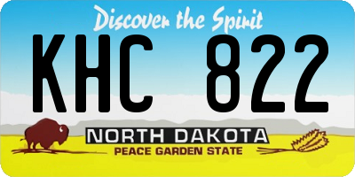 ND license plate KHC822