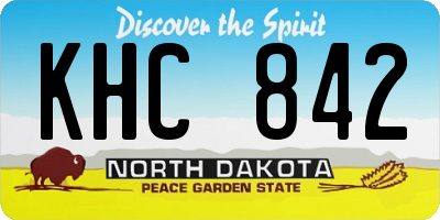ND license plate KHC842