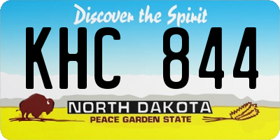 ND license plate KHC844