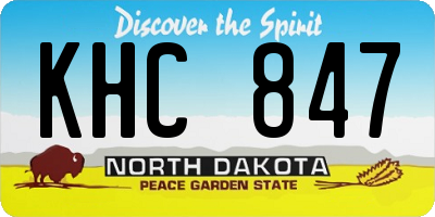 ND license plate KHC847