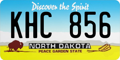 ND license plate KHC856