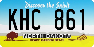 ND license plate KHC861