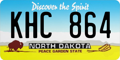 ND license plate KHC864