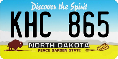 ND license plate KHC865