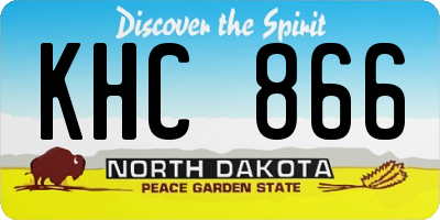 ND license plate KHC866