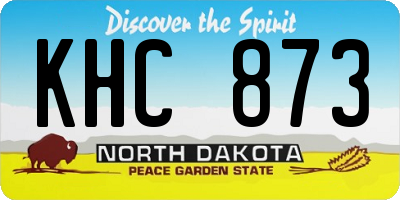 ND license plate KHC873
