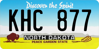 ND license plate KHC877