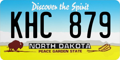 ND license plate KHC879