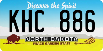 ND license plate KHC886