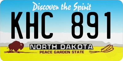 ND license plate KHC891