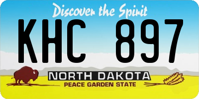 ND license plate KHC897