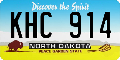 ND license plate KHC914