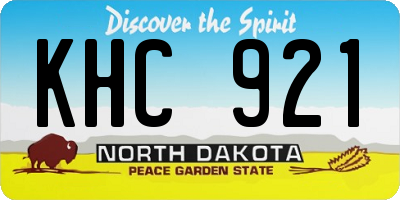 ND license plate KHC921
