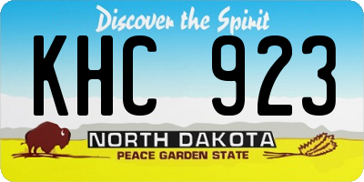 ND license plate KHC923