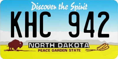 ND license plate KHC942