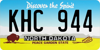 ND license plate KHC944
