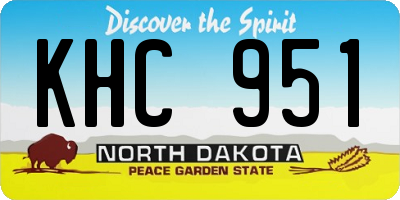 ND license plate KHC951