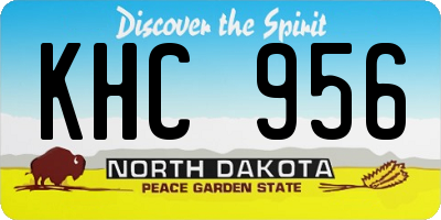 ND license plate KHC956