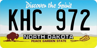 ND license plate KHC972
