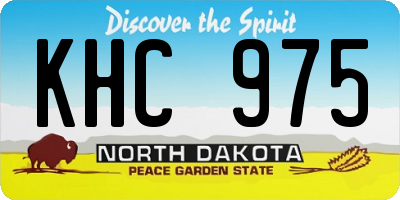 ND license plate KHC975