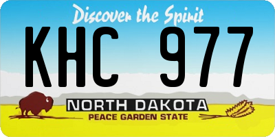 ND license plate KHC977
