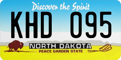 ND license plate KHD095
