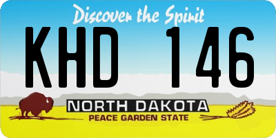 ND license plate KHD146