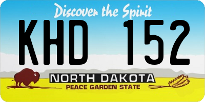 ND license plate KHD152