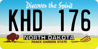 ND license plate KHD176