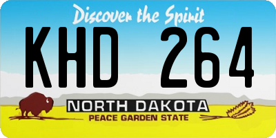 ND license plate KHD264