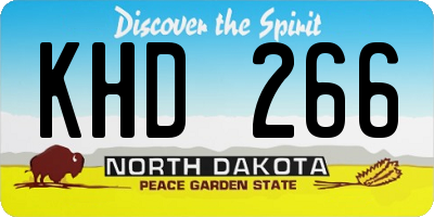 ND license plate KHD266