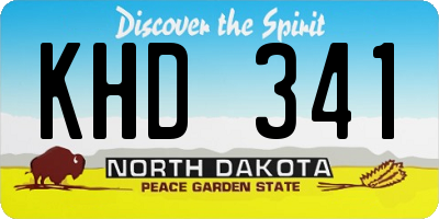 ND license plate KHD341