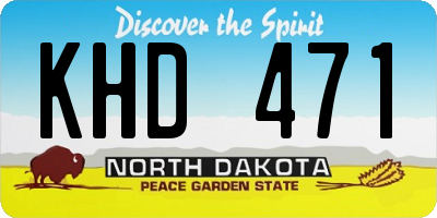ND license plate KHD471