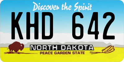ND license plate KHD642