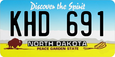 ND license plate KHD691