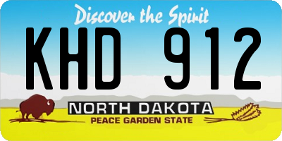 ND license plate KHD912