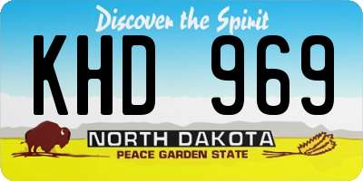 ND license plate KHD969