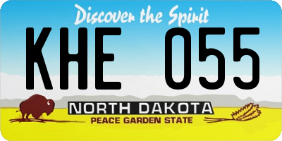 ND license plate KHE055