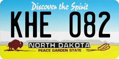 ND license plate KHE082