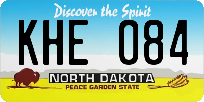 ND license plate KHE084