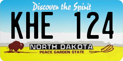 ND license plate KHE124