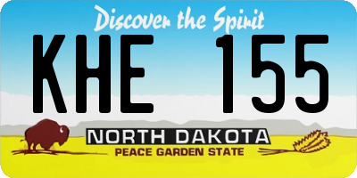 ND license plate KHE155