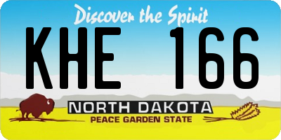 ND license plate KHE166
