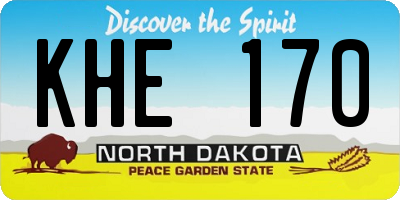 ND license plate KHE170