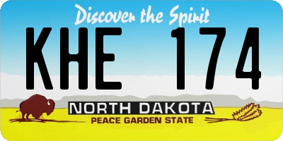 ND license plate KHE174