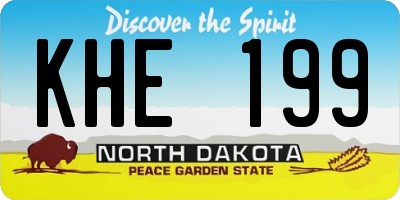 ND license plate KHE199