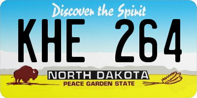 ND license plate KHE264