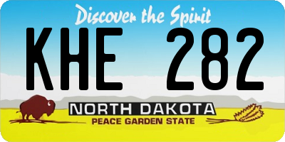 ND license plate KHE282
