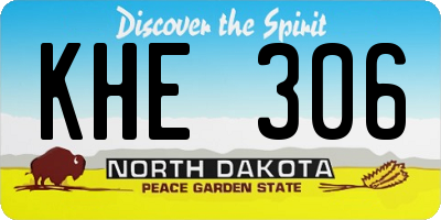 ND license plate KHE306