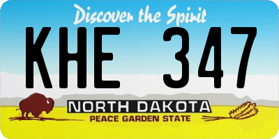 ND license plate KHE347